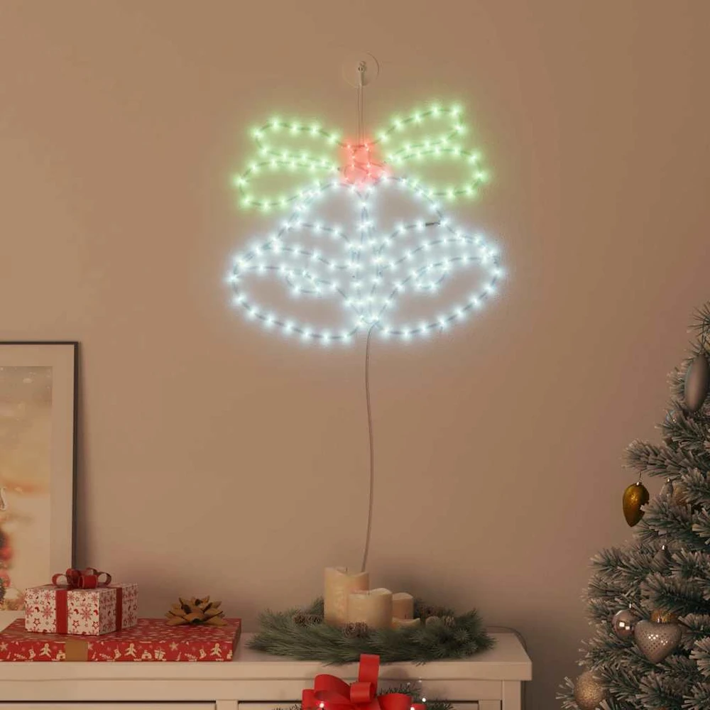 Kalėdų varpelis 144 LED Įvairiaspalvis 57 x 47,5 cm PVC