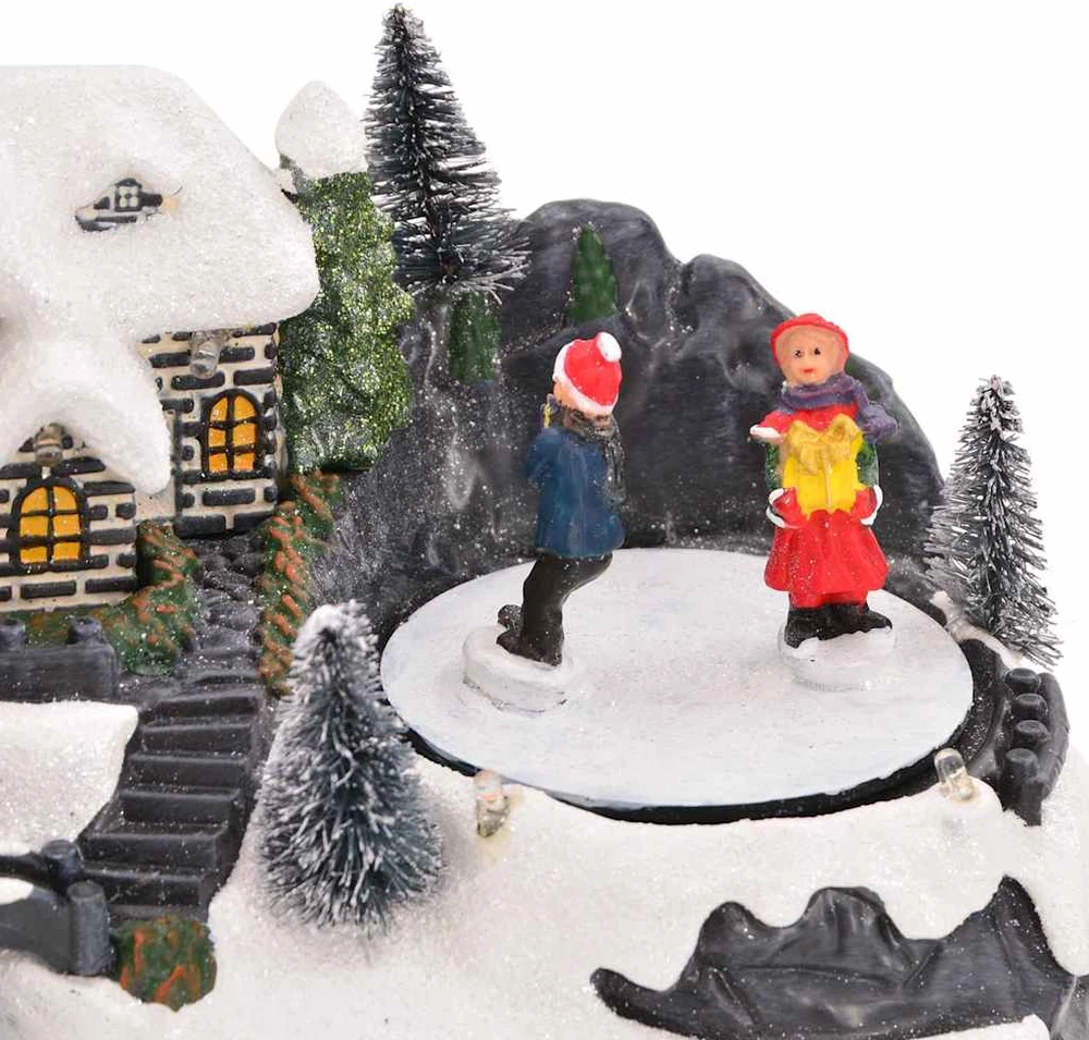 Mini Kalėdų kaimelis 16 x 11,5 x 13 cm Plastmasė Įvairiaspalvis