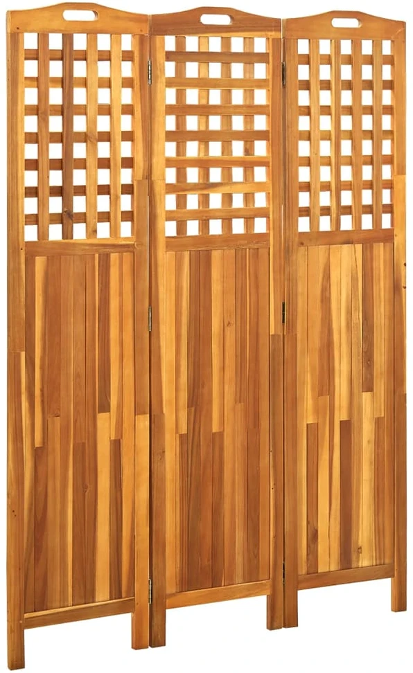 Kambario pertvara, 3 dalių, 121x2x170cm, akacijos masyvas