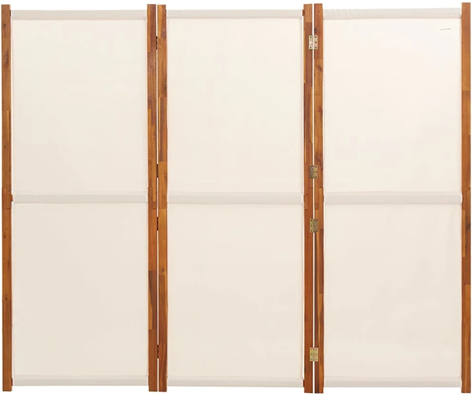 Kambario pertvara, 3 dalių, kreminės baltos spalvos, 210x180cm