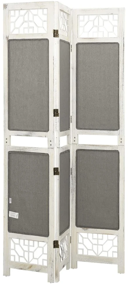 Kambario pertvara, 3 dalių, pilkos spalvos, 105x165cm, audinys