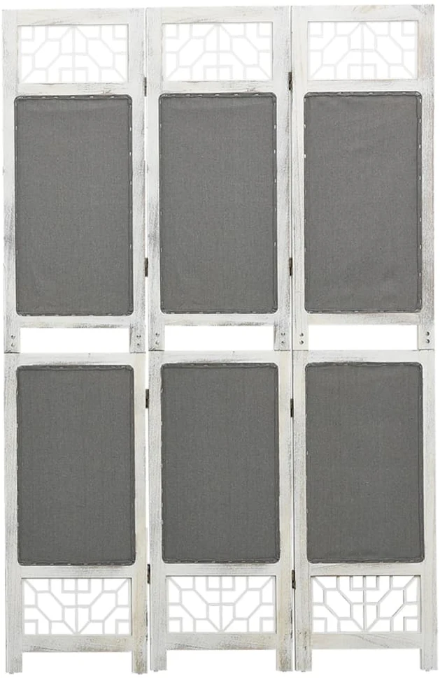 Kambario pertvara, 3 dalių, pilkos spalvos, 105x165cm, audinys