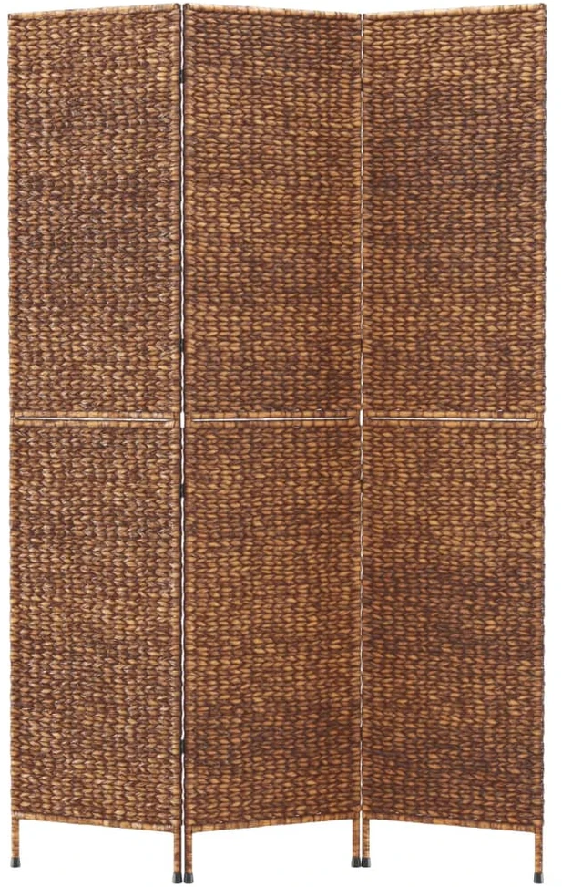 Kambario pertvara, 3 dalių, ruda, 122x180cm, vandens hiacintas