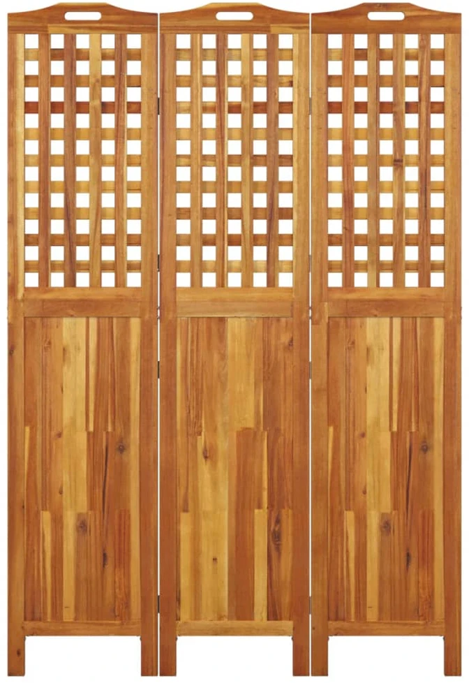 Kambario pertvara, 3 segmentai, 121,5x2x180cm, akacijos masyvas