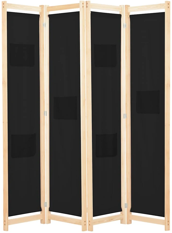 Kambario pertvara, 4 d., juodos sp., 160x170x4cm, audinys