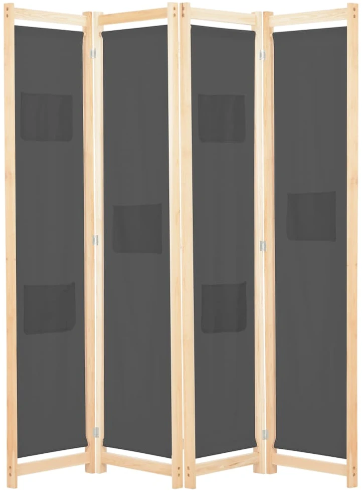 Kambario pertvara, 4 d., pilkos sp., 160x170x4cm, audinys