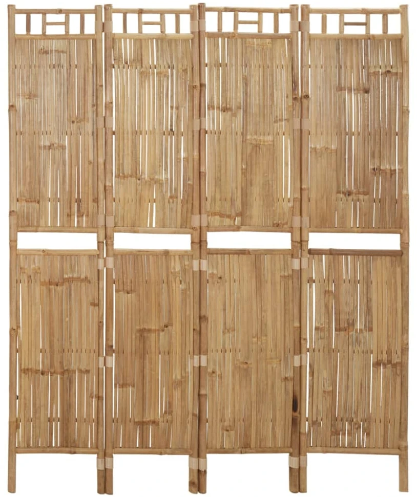 Kambario pertvara, 4 dalių, 160x180cm, bambukas