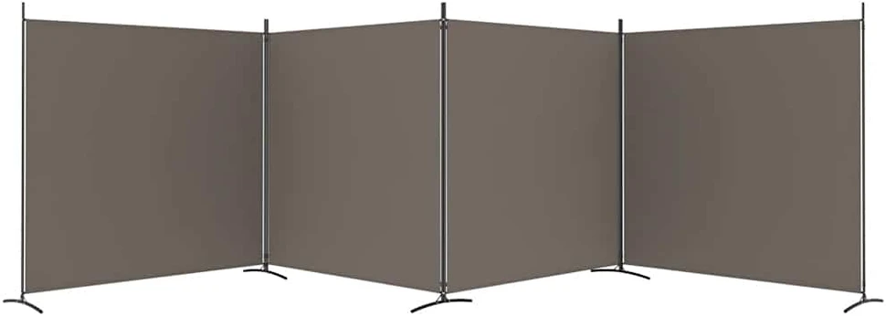 Kambario pertvara, 4 dalių, antracito, 698x180cm, audinys