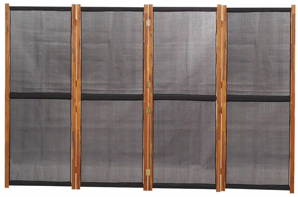 Kambario pertvara, 4 dalių, juodos spalvos, 280x180cm