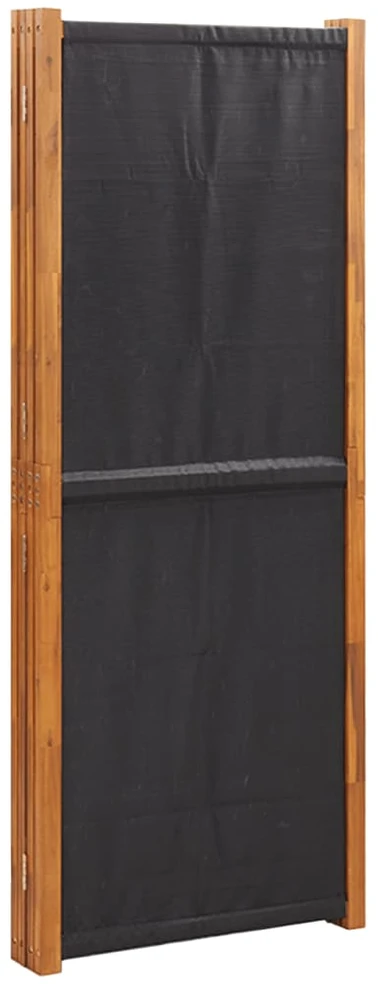 Kambario pertvara, 4 dalių, juodos spalvos, 280x180cm