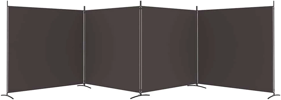 Kambario pertvara, 4 dalių, rudos spalvos, 698x180cm, audinys