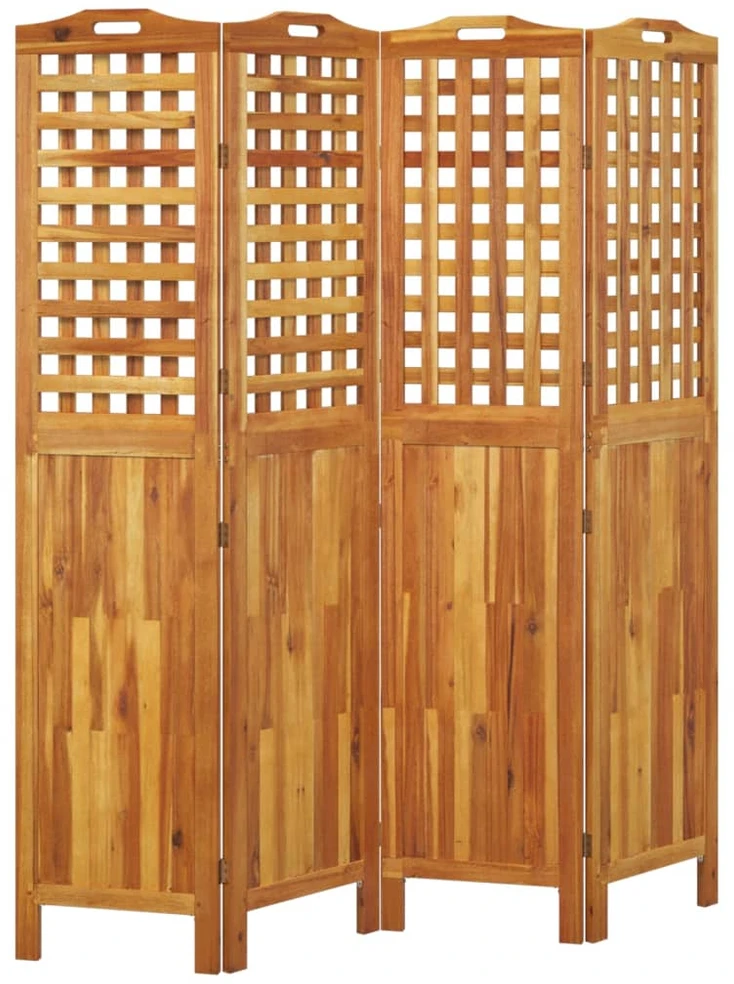 Kambario pertvara, 4 segmentai, 162x2x180cm, akacijos masyvas