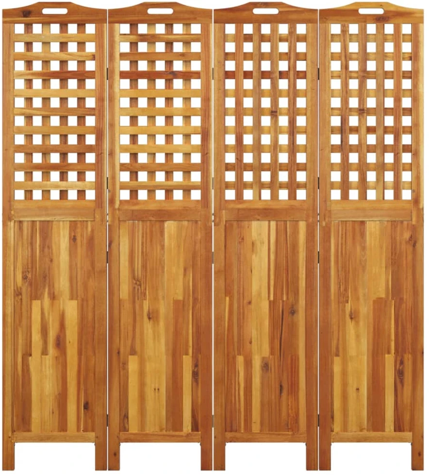 Kambario pertvara, 4 segmentai, 162x2x180cm, akacijos masyvas
