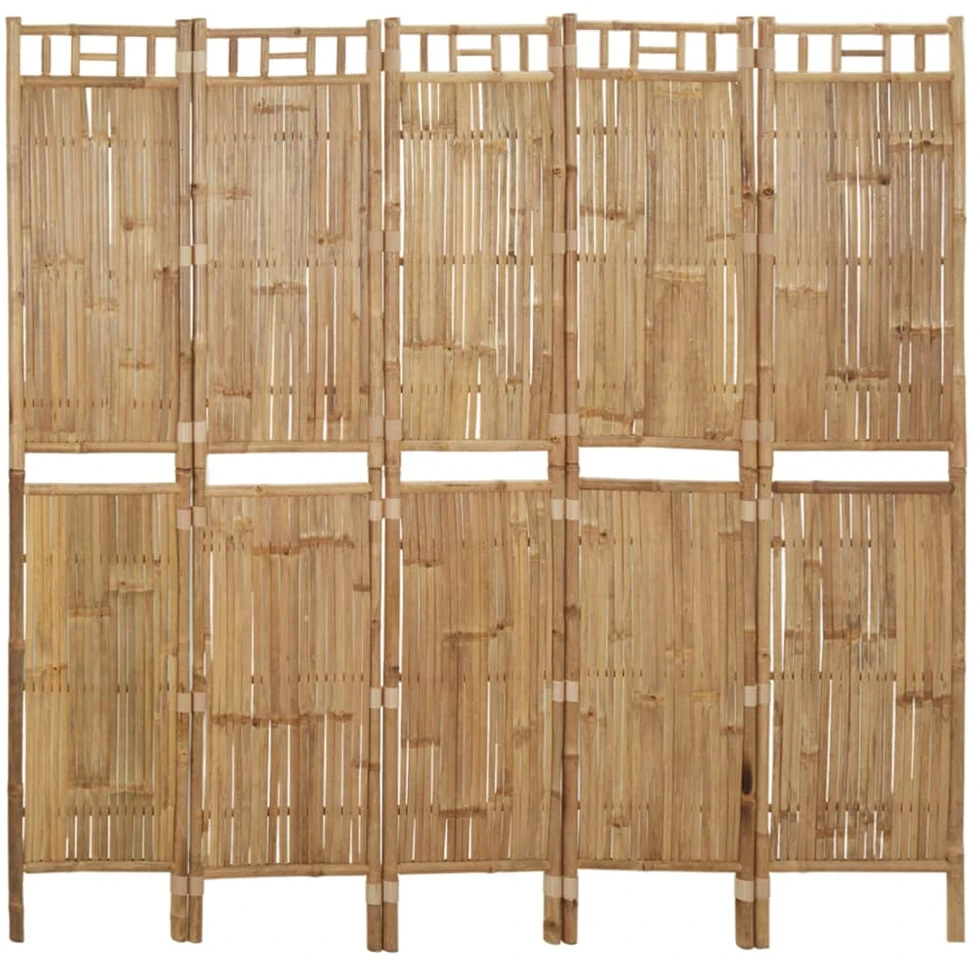 Kambario pertvara, 5 dalių, 200x180cm, bambukas