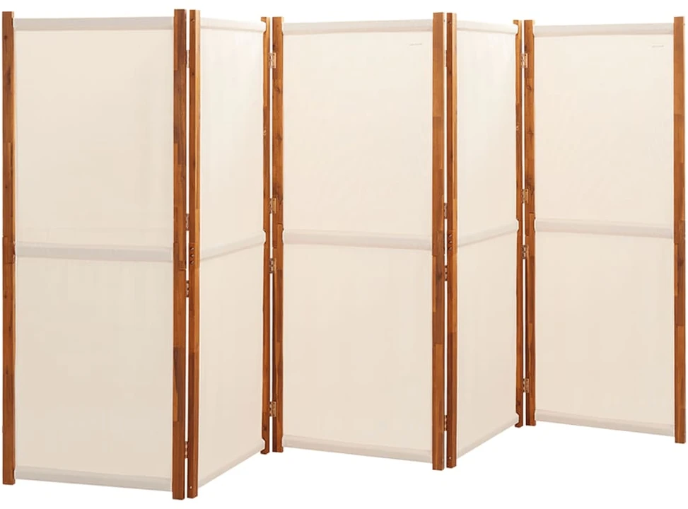 Kambario pertvara, 5 dalių, kreminės baltos spalvos, 350x180cm