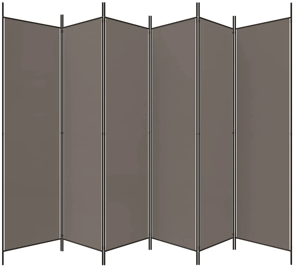 Kambario pertvara, 6 dalių, antracito, 300x200cm, audinys
