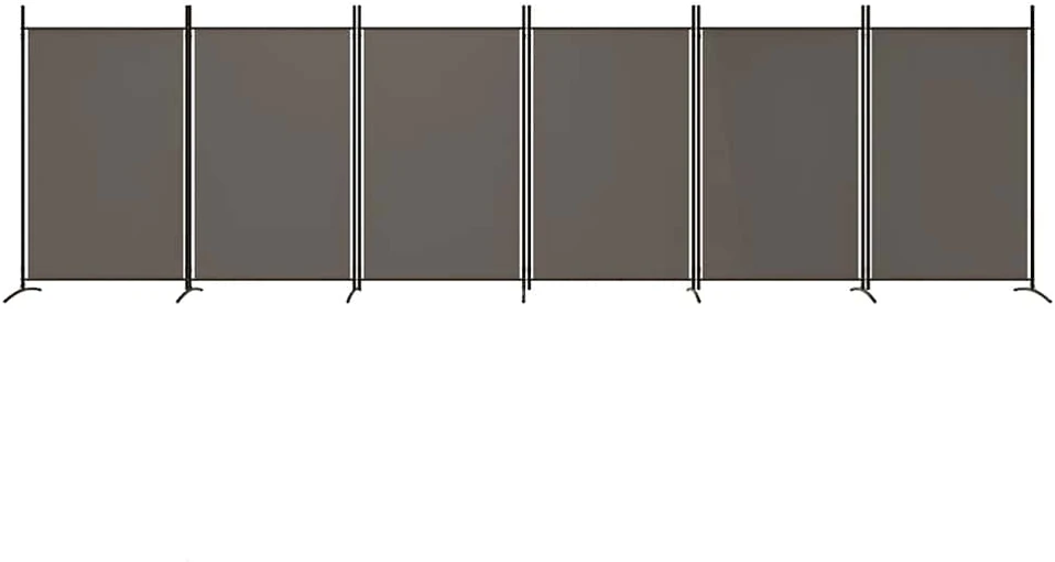 Kambario pertvara, 6 dalių, antracito, 520x180cm, audinys