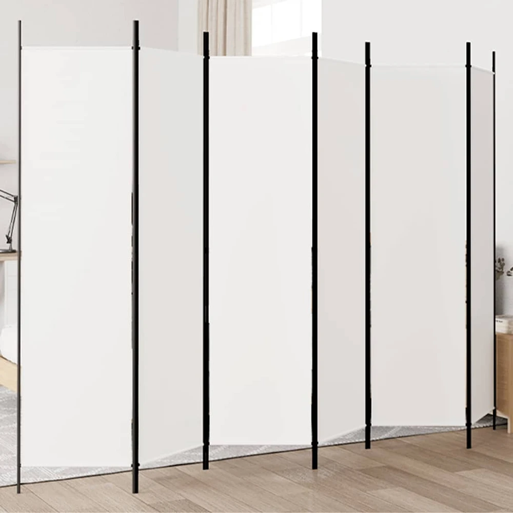 Kambario pertvara, 6 dalių, baltos spalvos, 300x200cm, audinys