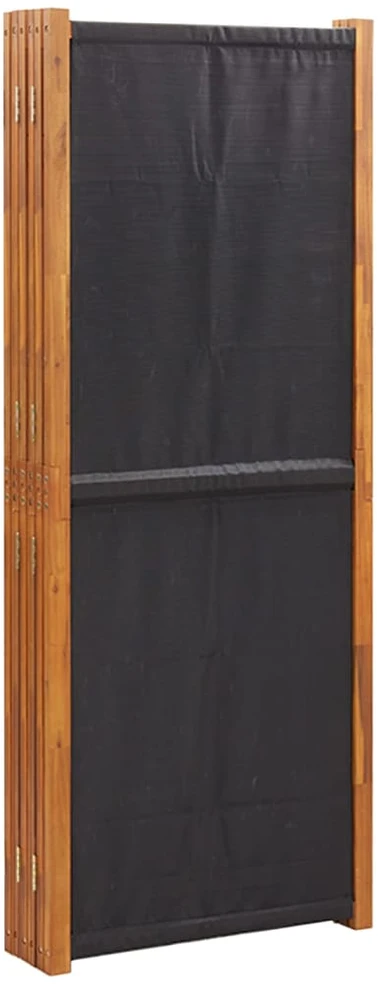 Kambario pertvara, 6 dalių, juodos spalvos, 420x180cm
