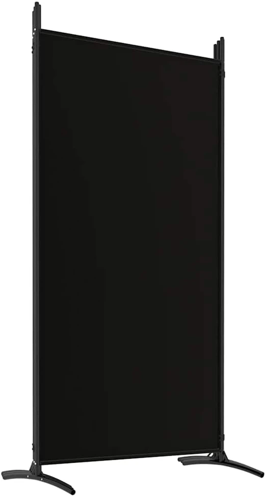 Kambario pertvara, 6 dalių, juodos spalvos, 520x180cm, audinys