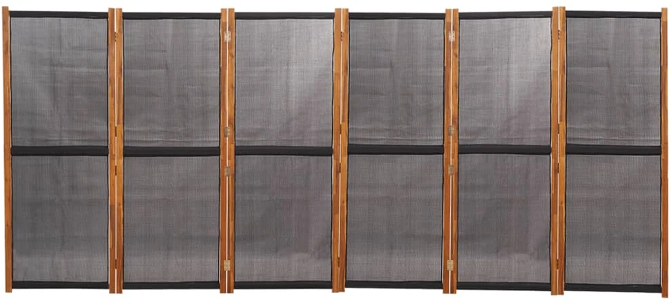 Kambario pertvara, 6 dalių, juodos spalvos, 420x180cm
