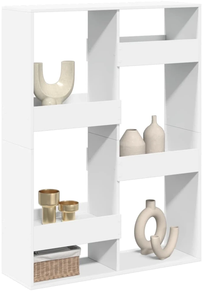 Kambario pertvara, balta, 100x33x135cm, apdirbta mediena