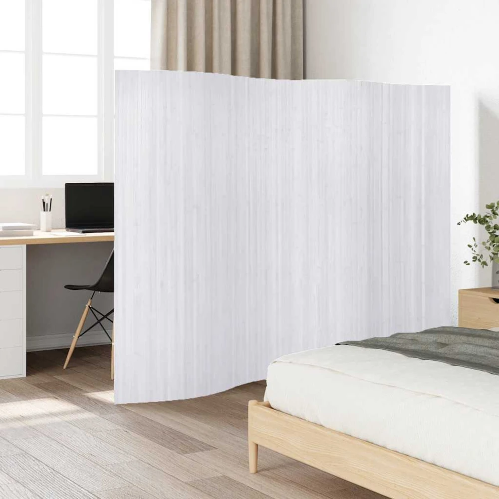 vidaXL Kambario pertvara iš bambuko, balta, 250x165cm