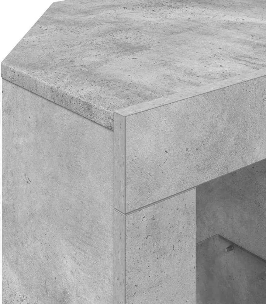 TV staliukas Kampinė LED televizoriaus spinta 100 x 40 x 50 cm Betono pilka