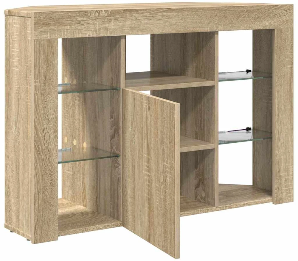 TV staliukas Kampinė LED televizoriaus spinta 100x40x68cm Sonoma ąžuolas