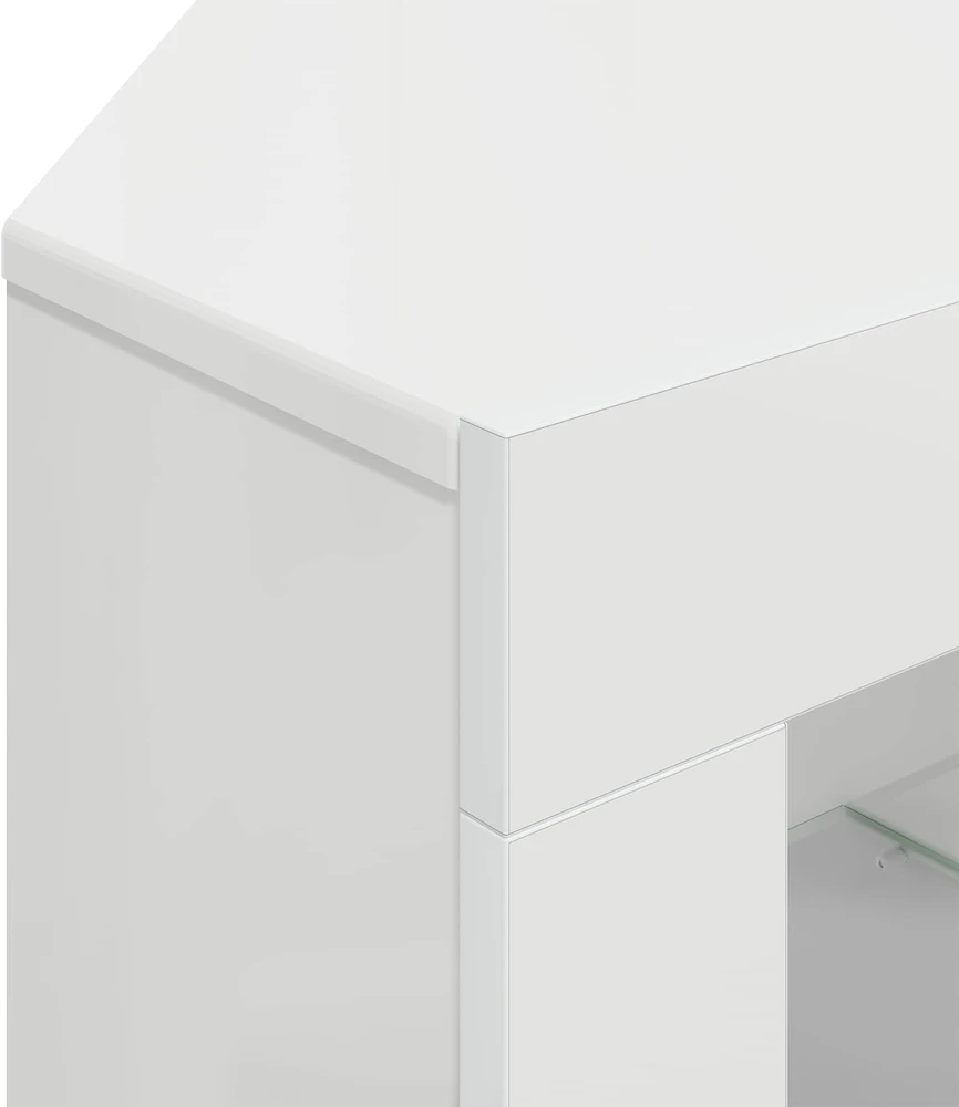 TV staliukas Kampinė LED televizoriaus spinta 100x40x68cm Apdirbta mediena