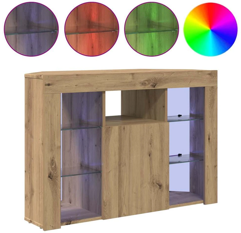 TV staliukas Kampinė LED televizoriaus spinta 100x40x68cm Amatininkų ąžuolas