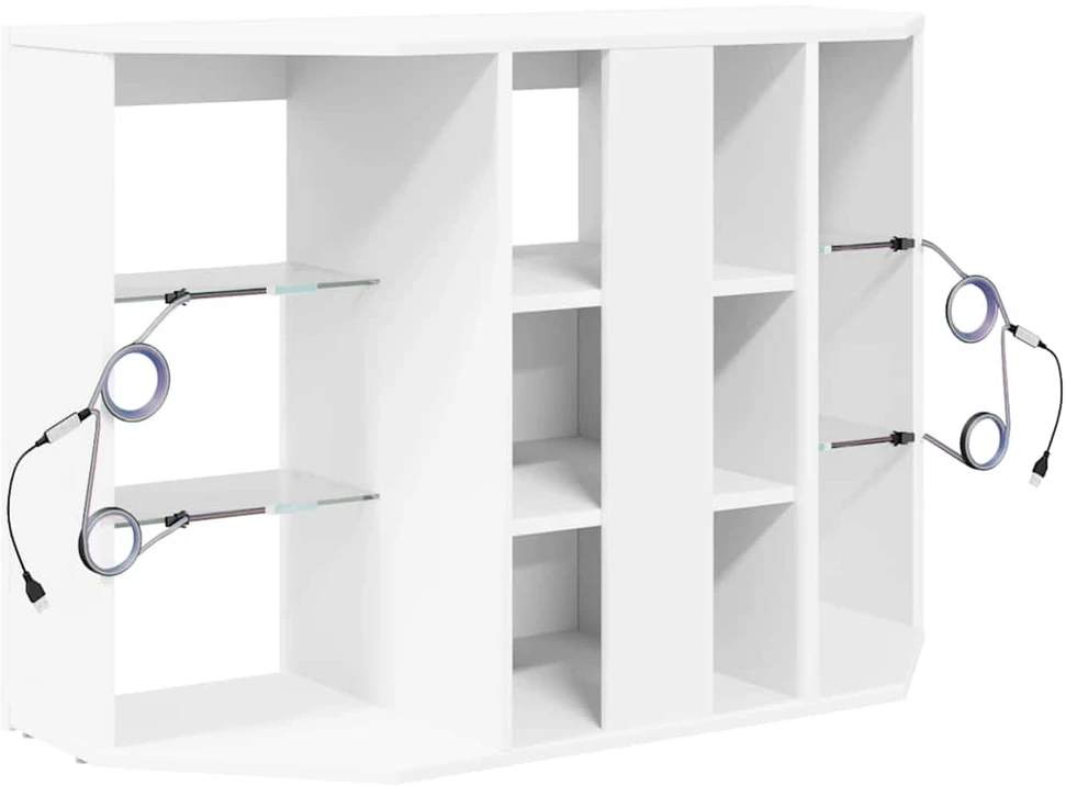 TV staliukas Kampinė LED televizoriaus spinta 100x40x68cm Balta