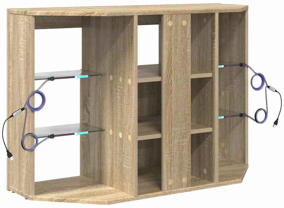 TV staliukas Kampinė LED televizoriaus spinta 100x40x68cm Sonoma ąžuolas