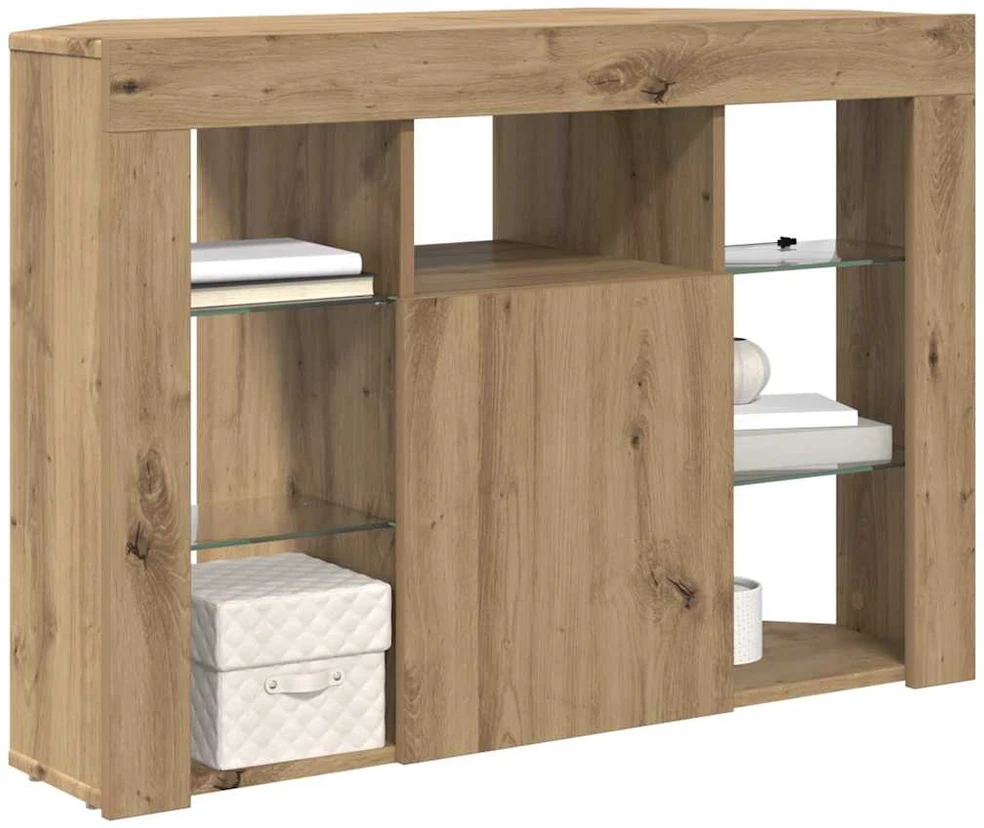 TV staliukas Kampinė LED televizoriaus spinta 100x40x68cm Amatininkų ąžuolas
