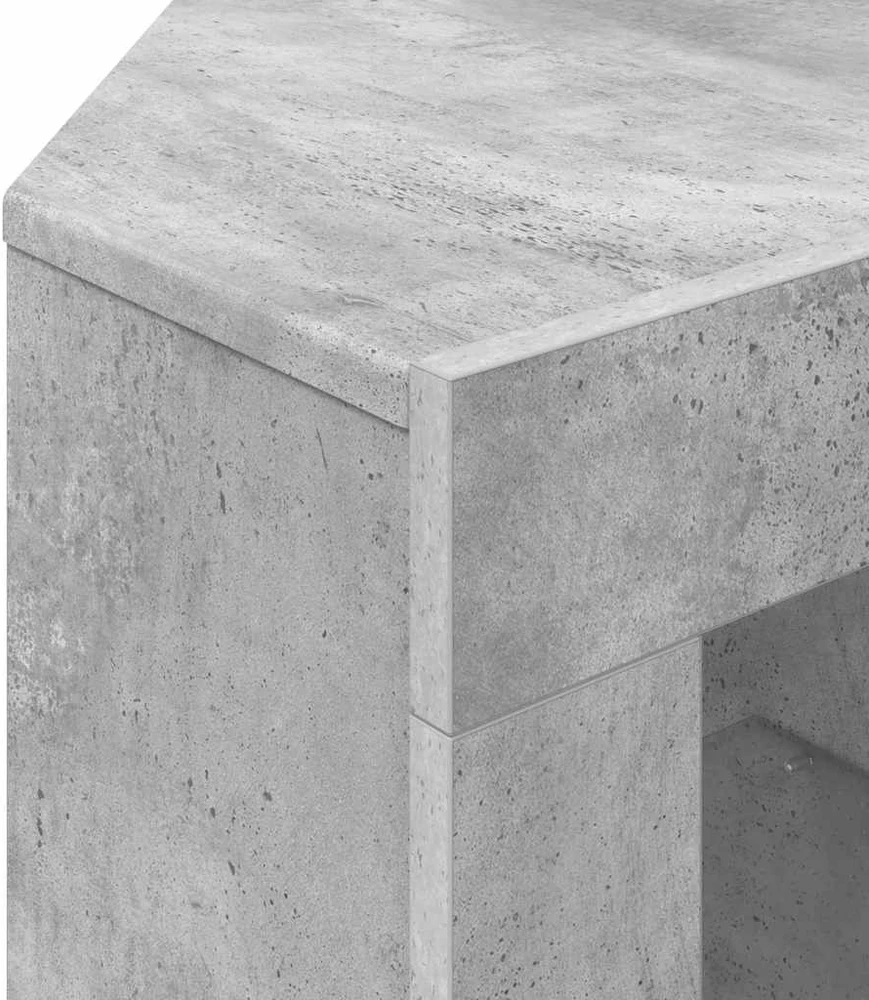 TV staliukas Kampinė LED televizoriaus spinta 100x40x68cm Betono pilka