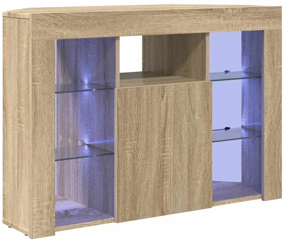 TV staliukas Kampinė LED televizoriaus spinta 100x40x68cm Sonoma ąžuolas