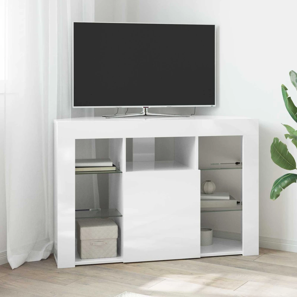 TV staliukas Kampinė LED televizoriaus spinta 100x40x68cm Apdirbta mediena