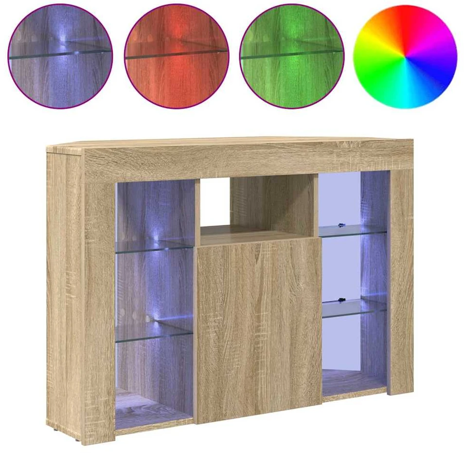 TV staliukas Kampinė LED televizoriaus spinta 100x40x68cm Sonoma ąžuolas