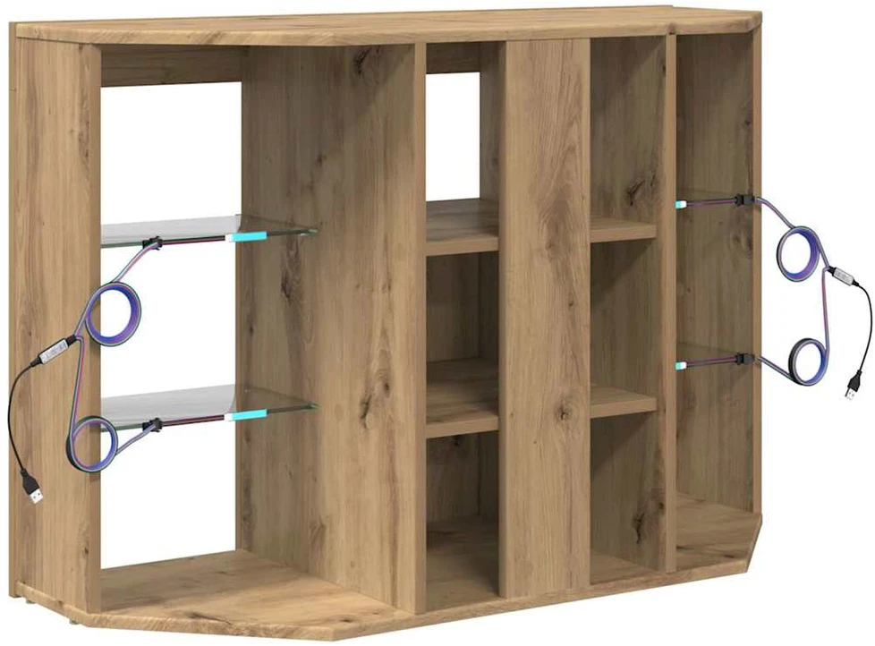 TV staliukas Kampinė LED televizoriaus spinta 100x40x68cm Amatininkų ąžuolas