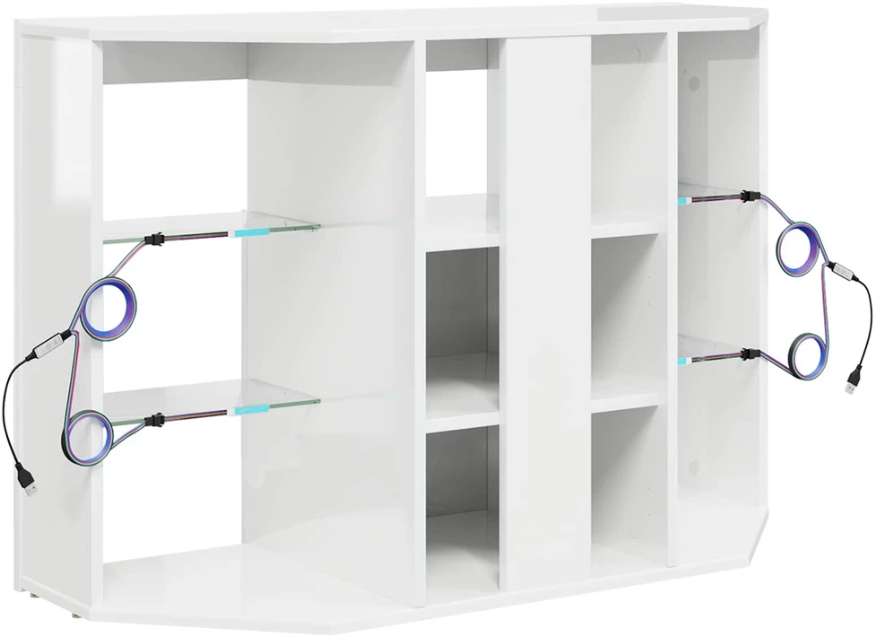 TV staliukas Kampinė LED televizoriaus spinta 100x40x68cm Apdirbta mediena