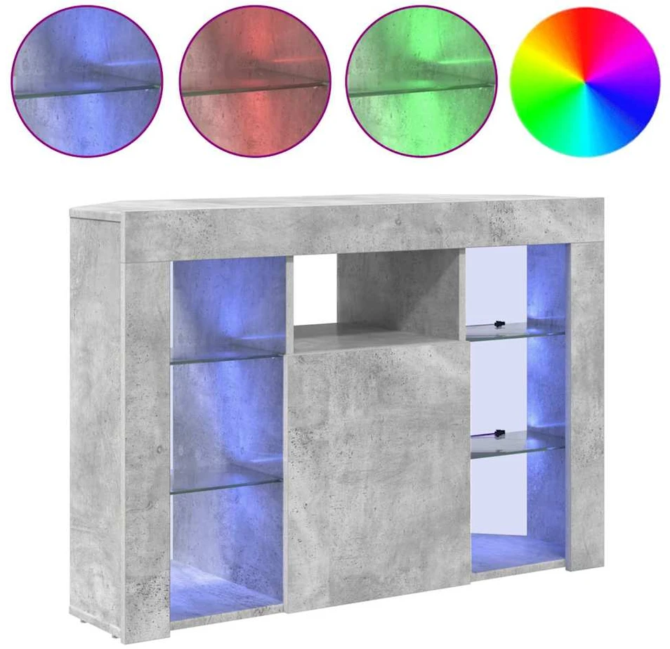 TV staliukas Kampinė LED televizoriaus spinta 100x40x68cm Betono pilka