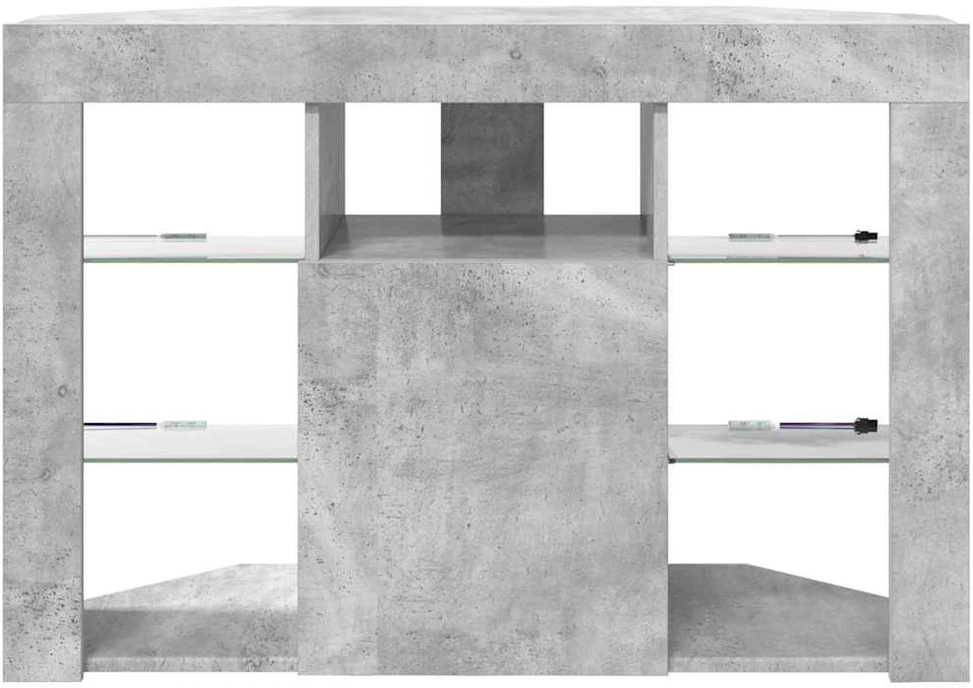 TV staliukas Kampinė LED televizoriaus spinta 100x40x68cm Betono pilka