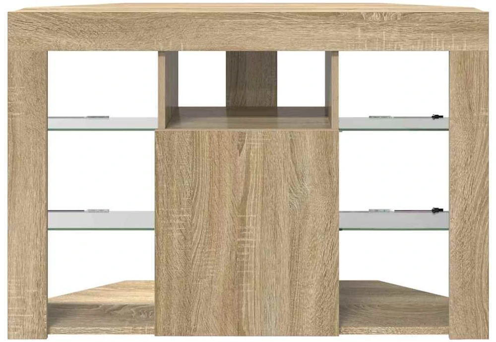 TV staliukas Kampinė LED televizoriaus spinta 100x40x68cm Sonoma ąžuolas