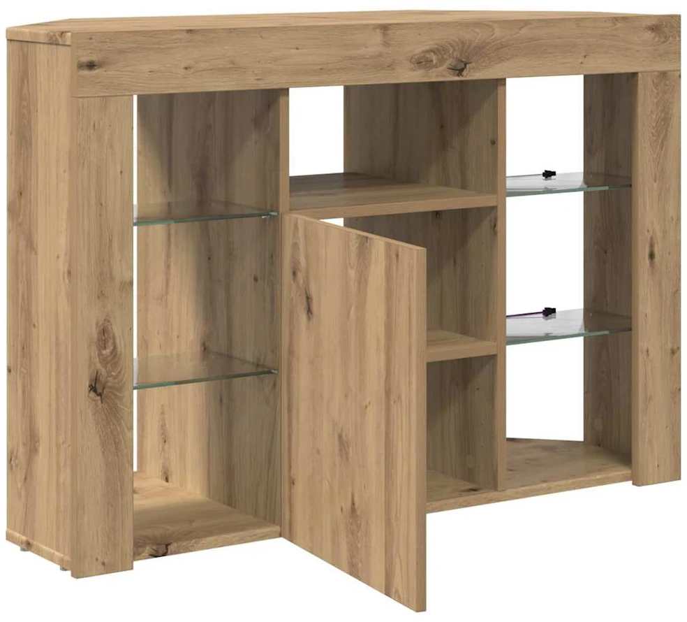 TV staliukas Kampinė LED televizoriaus spinta 100x40x68cm Amatininkų ąžuolas