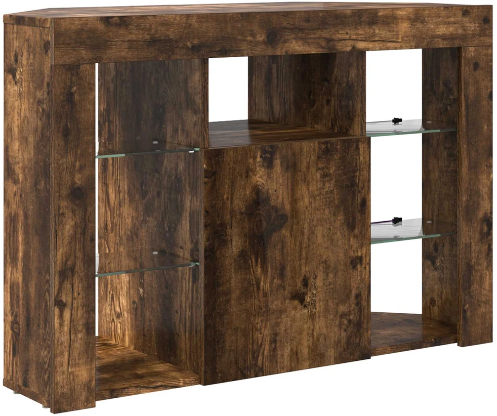 TV staliukas Kampinė LED televizoriaus spinta 100x40x68cm Rūkyta ąžuolas