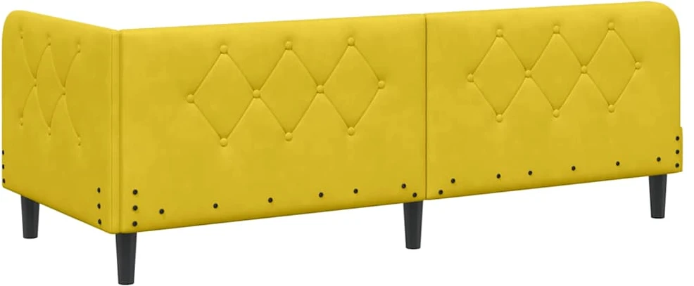 Lova Kampinė lovos konstrukcija Geltona 80 x 200 cm Aksomas