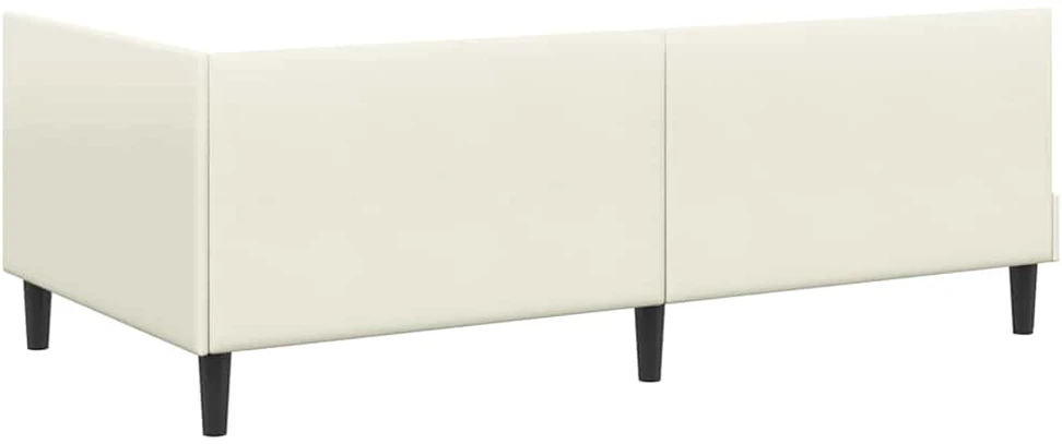 Lova Kampinė lovos konstrukcija Kreminė 100 cm x 200 cm Aksomas