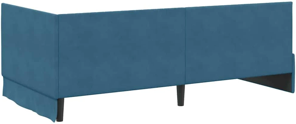 Lova Kampinė lovos konstrukcija Mėlyna 100 cm x 200 cm Aksomas