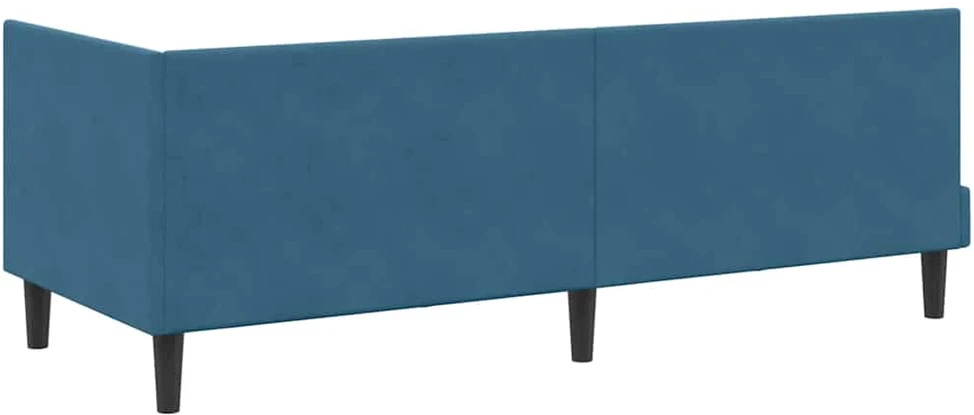 Lova Kampinė lovos konstrukcija Mėlyna 80 cm x 200 cm Aksomas