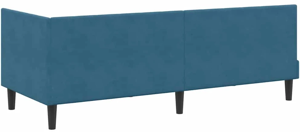 Lova Kampinė lovos konstrukcija Mėlyna 80 cm x 200 cm Aksomas